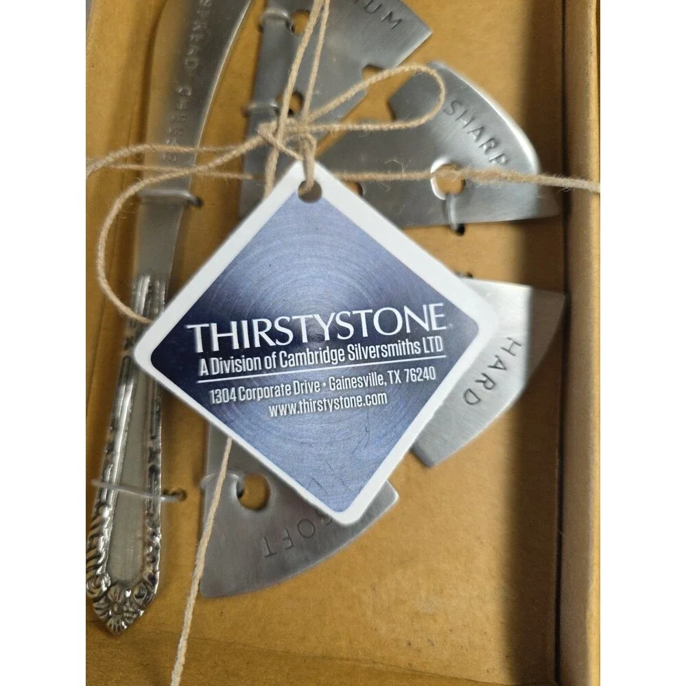 Thirstystone Cheese Markers Spreader Hand-Stamped Medium Sharp Hard Soft NIB